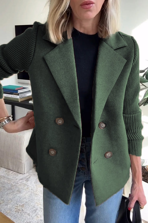 Olivia – Double-Breasted Knit Blazer - 10