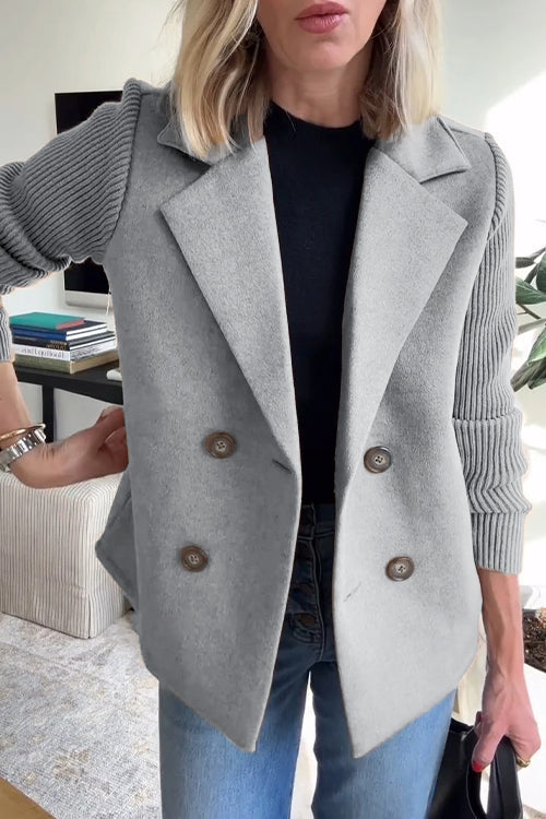 Olivia – Double-Breasted Knit Blazer - 7