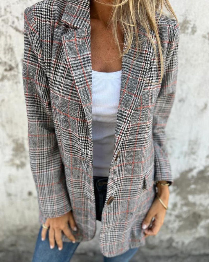 Abby – Classic Checkered Blazer - 6
