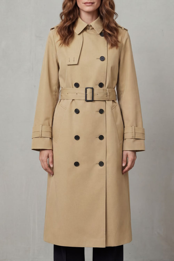 Sorellia – Timeless Double-Breasted Trench Coat