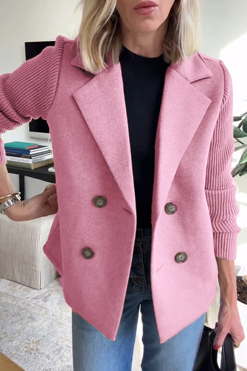 Olivia – Double-Breasted Knit Blazer - 9