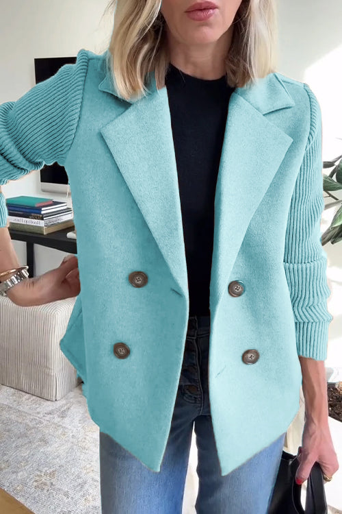 Olivia – Double-Breasted Knit Blazer - 12