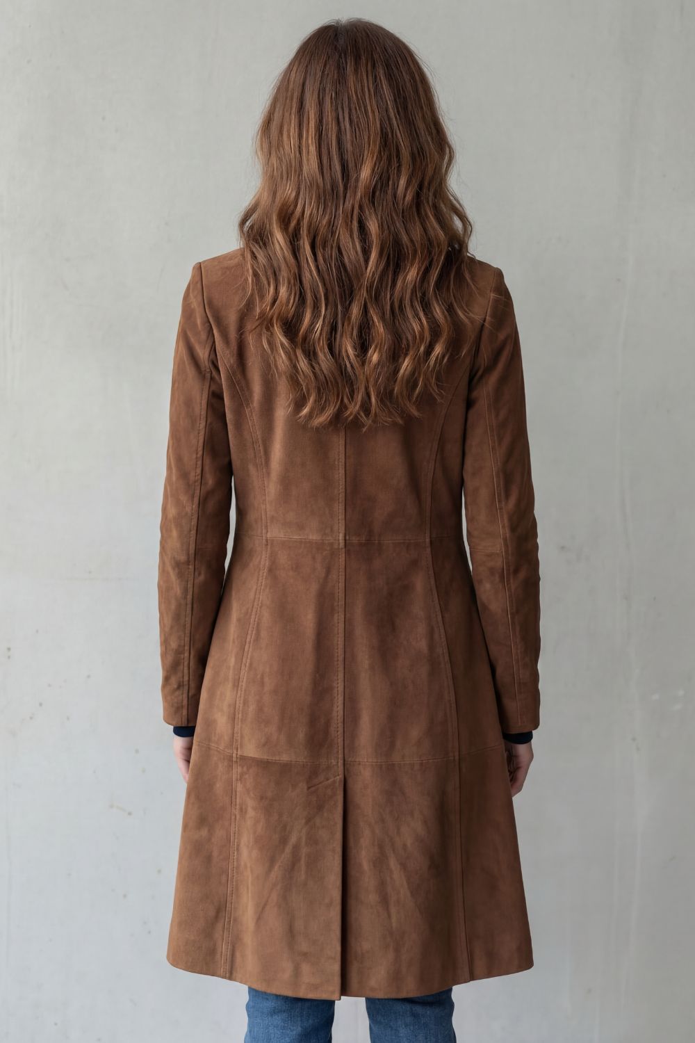 Delvienne – Vintage Suede Longline Coat
