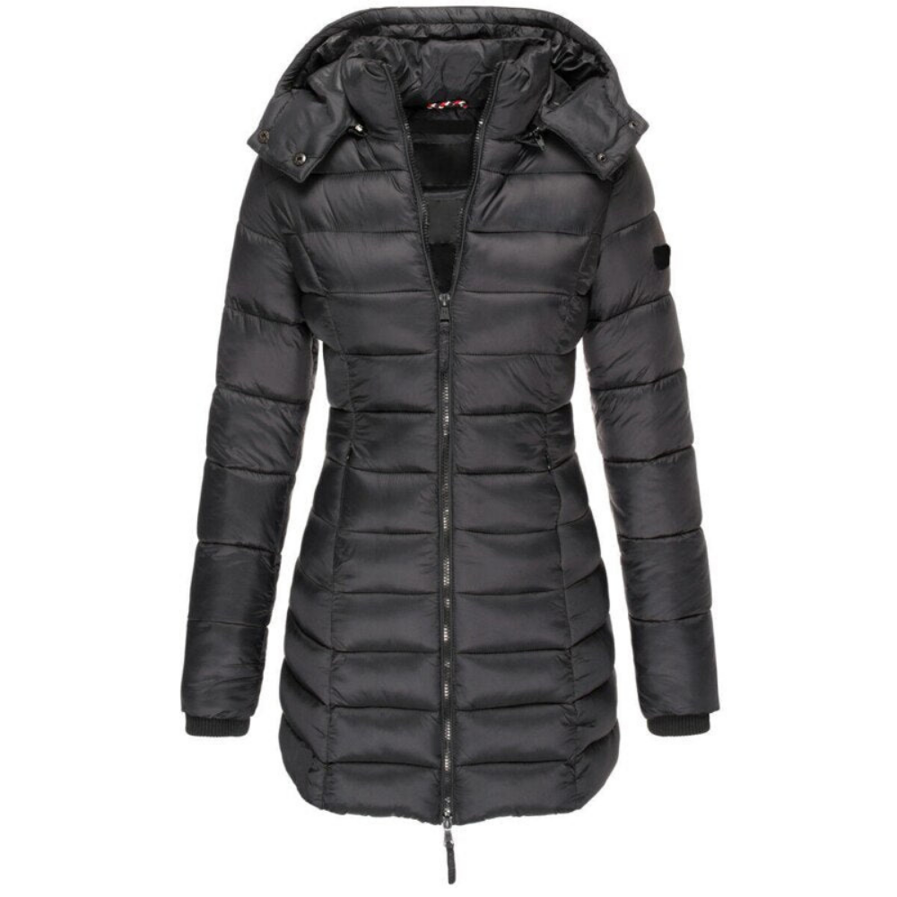 Elisa – Comfortable Hooded and Zippered Down Jacket – image 3