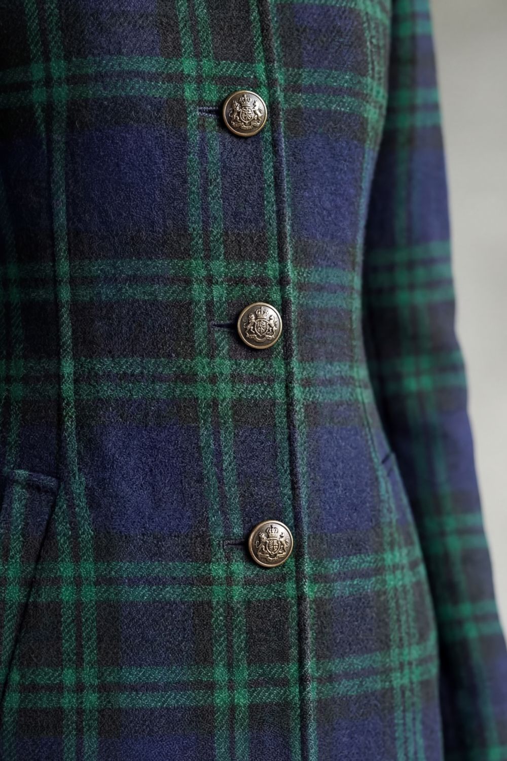 Rowleigh – Highland Check Wool Blend Coat