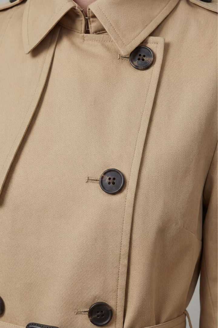 Sorellia – Timeless Double-Breasted Trench Coat