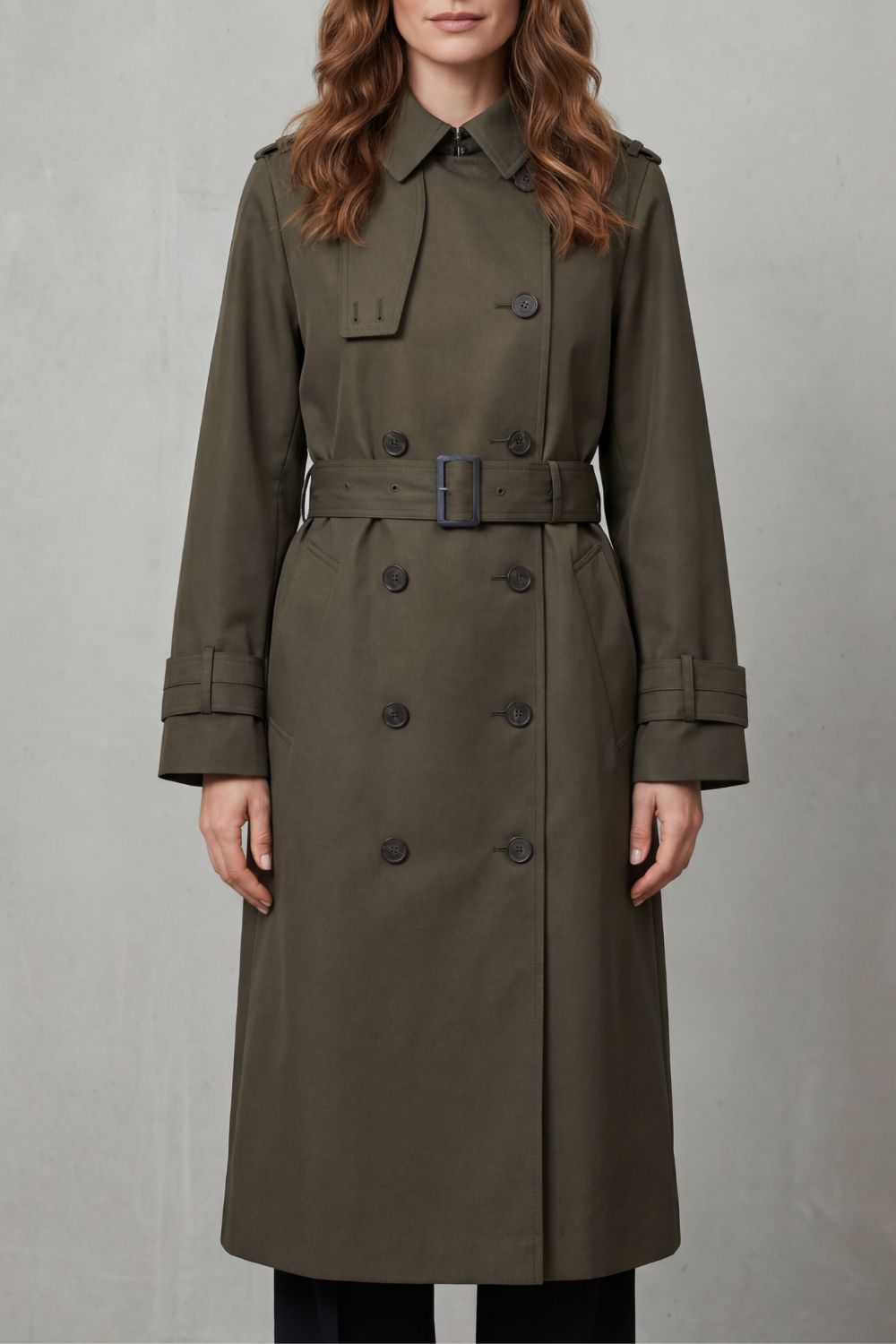 Sorellia – Timeless Double-Breasted Trench Coat