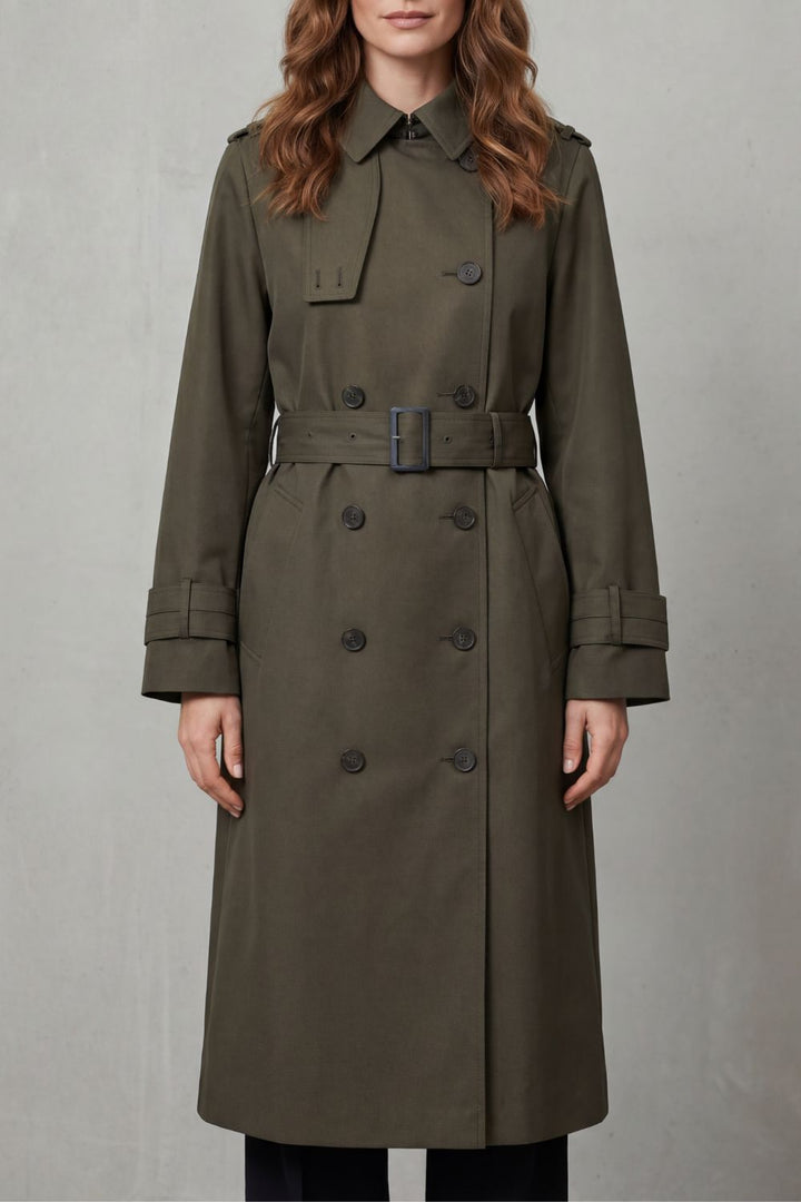 Sorellia – Timeless Double-Breasted Trench Coat