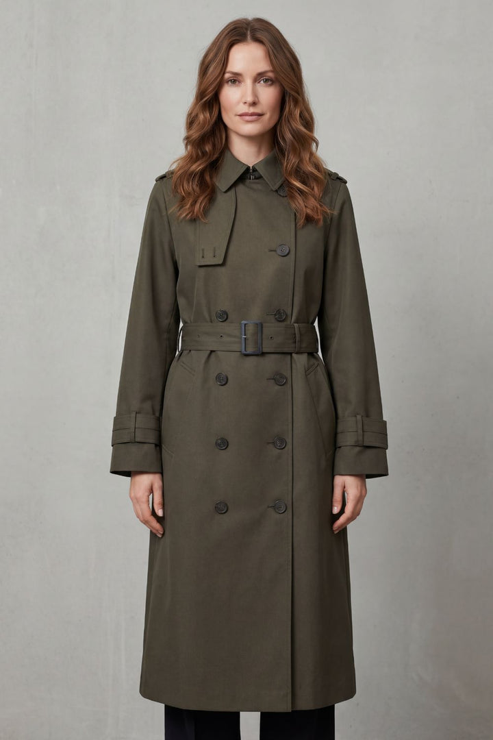 Sorellia – Timeless Double-Breasted Trench Coat