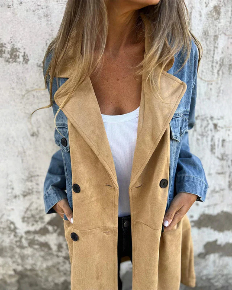 Marites – Denim and Camel Coat - 1