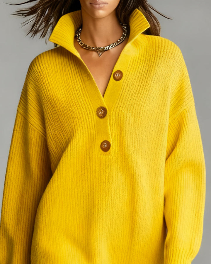 Jane – Elegant Three-Button Jumper with Collar - 4