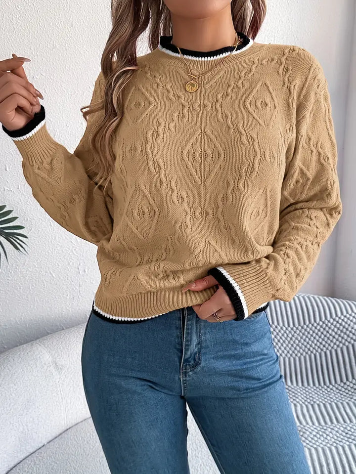 Verity – Elegant Striped Jumper - 1