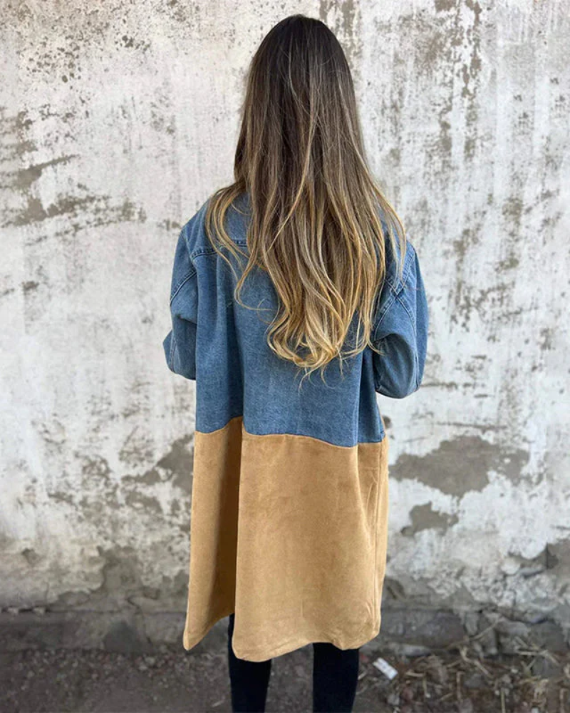 Marites – Denim and Camel Coat - 3