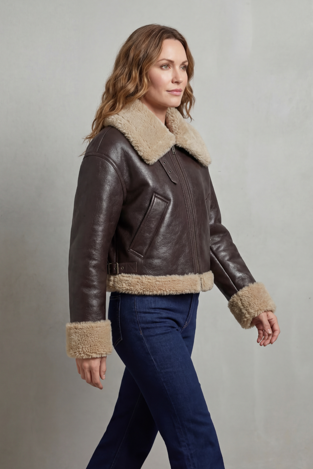 Iris – Reversible Fleece Aviator Jacket - 3
