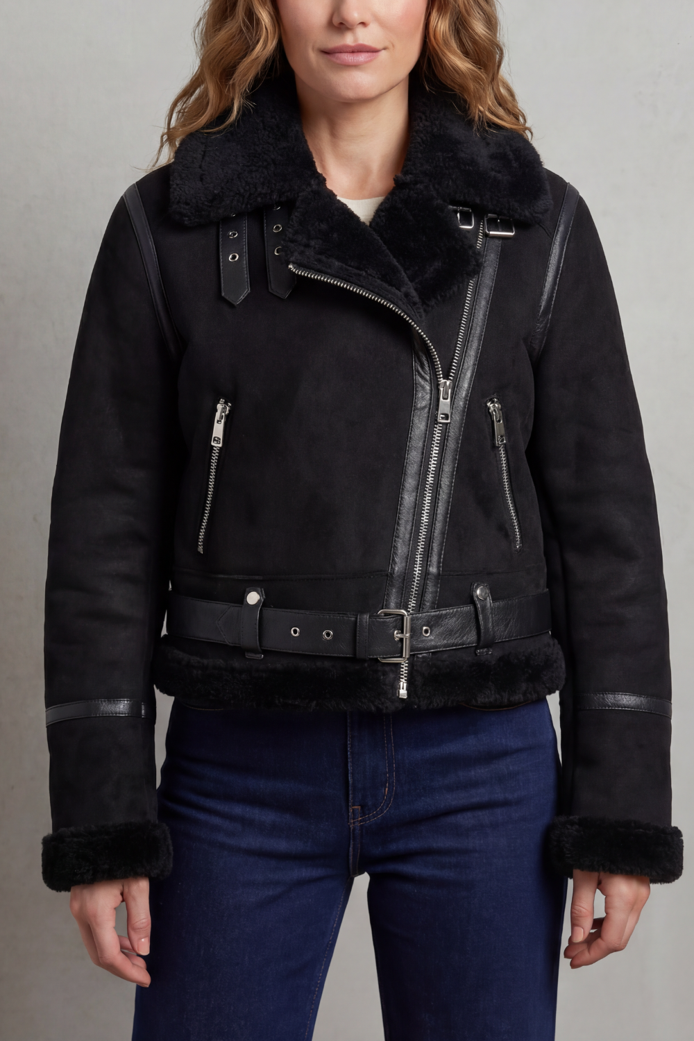 Iris – Reversible Fleece Aviator Jacket - 7