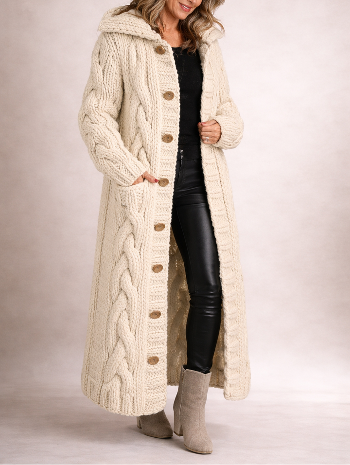 Karin – Elegant Cosy Coat with Tummy Coverage - 3