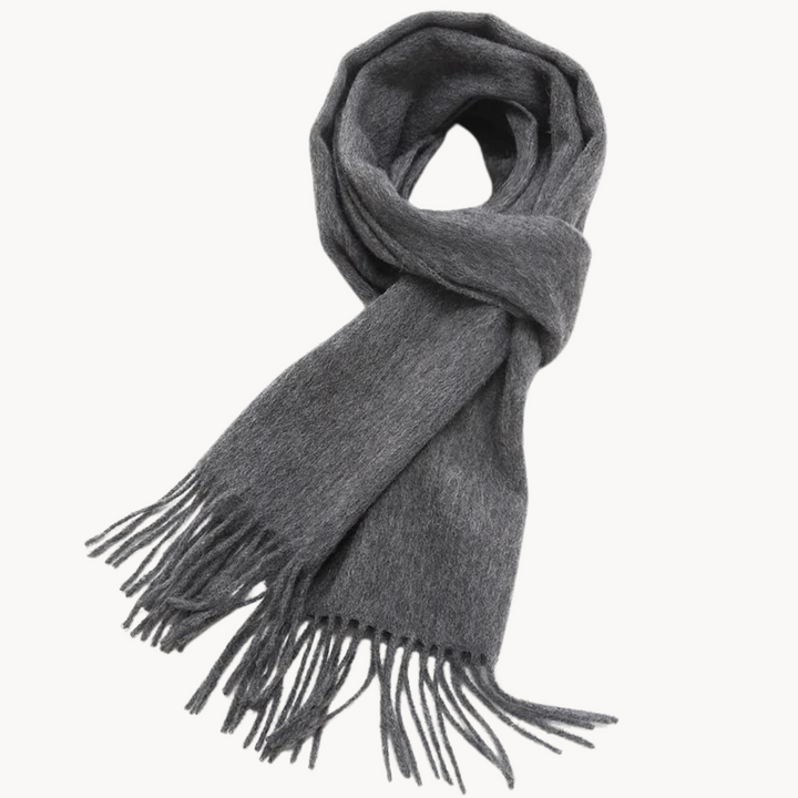 Ilias – Oversized Wool Touch Tassel Scarf
