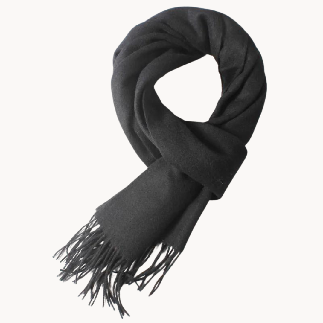 Ilias – Oversized Wool Touch Tassel Scarf