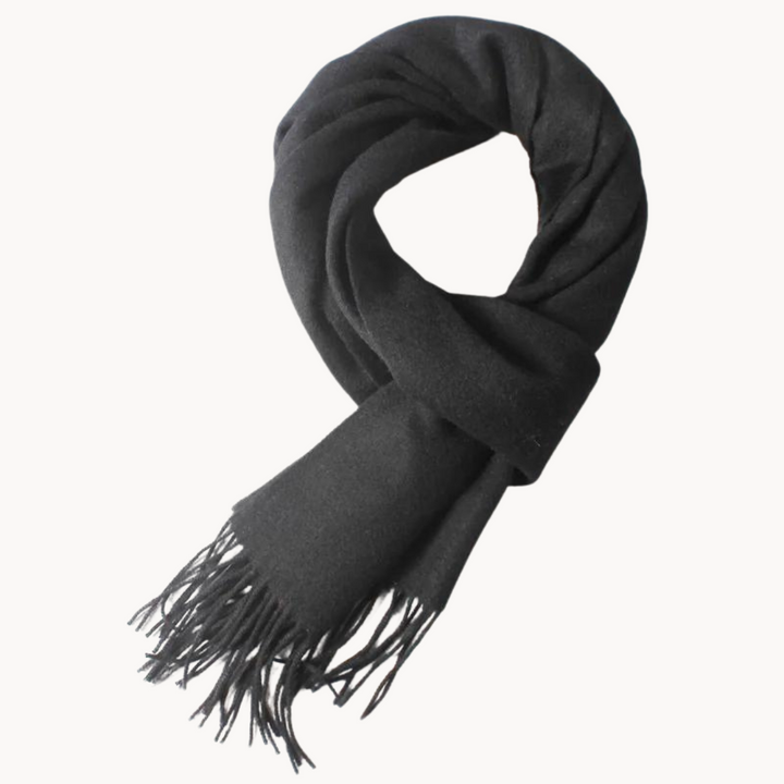 Ilias – Oversized Wool Touch Tassel Scarf