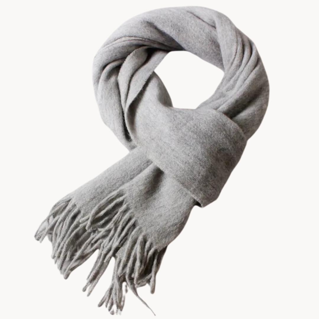 Ilias – Oversized Wool Touch Tassel Scarf