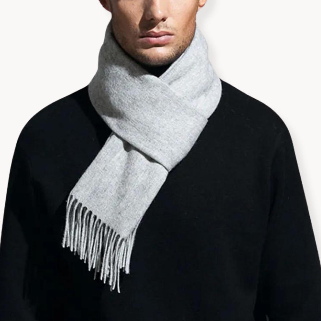 Ilias – Oversized Wool Touch Tassel Scarf