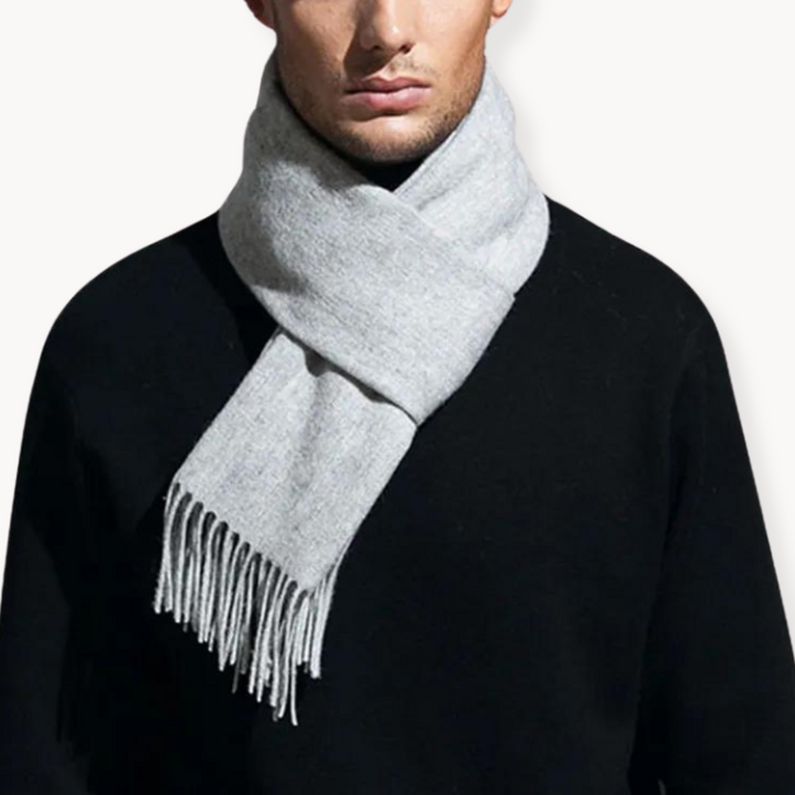 Ilias – Oversized Wool Touch Tassel Scarf