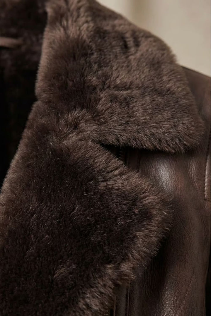Ravella – Shearling-Lined Leather Jacket