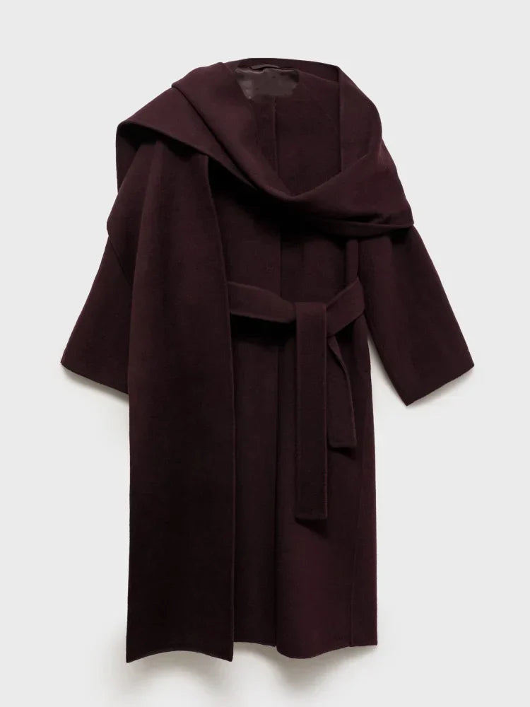 Bordeaux Wrap Coat - 10