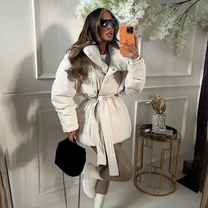 Julianna – Belted Luxe Puffer Jacket - 1