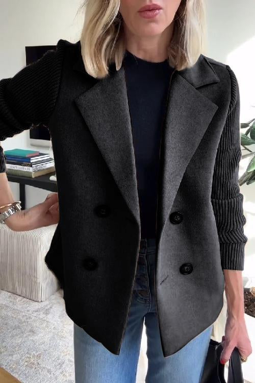 Olivia – Double-Breasted Knit Blazer - 6
