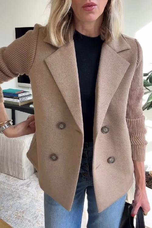 Olivia – Double-Breasted Knit Blazer - 1